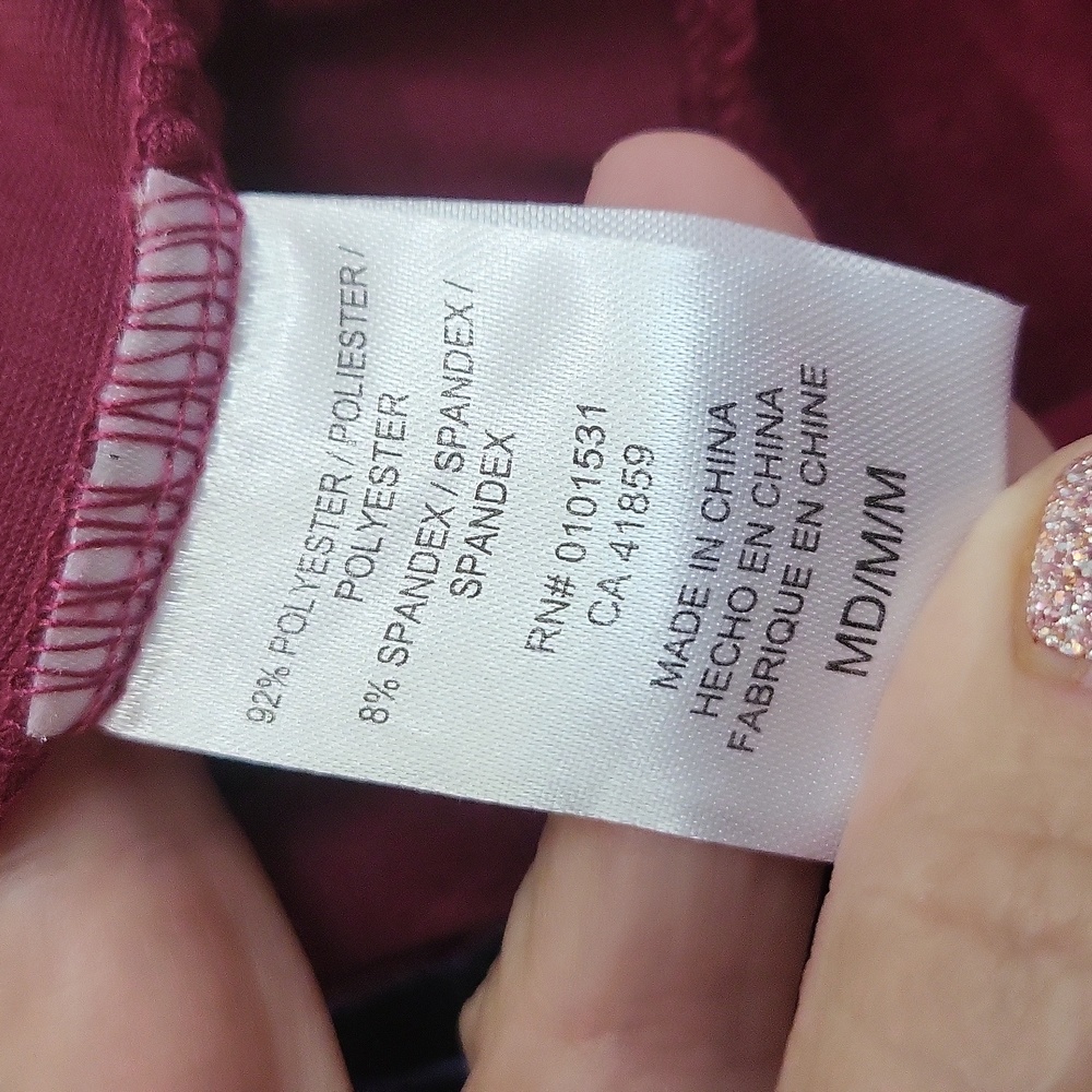 Marvel Wakanda, maroon velvet plush crop sweatshirt and flared bottoms. NWOT MED - Picture 15 of 15